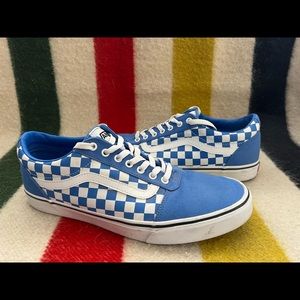 Vans checkerboard blue/white skate shoes – men’s size 13